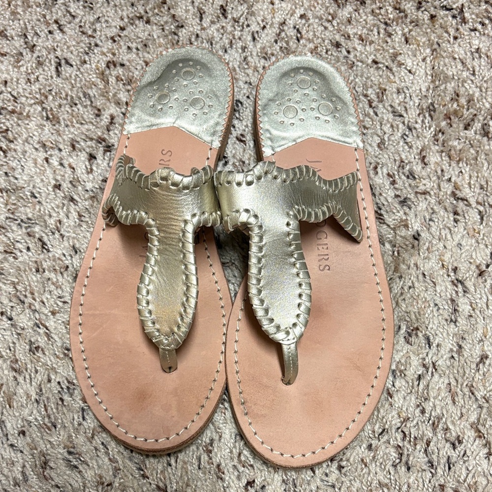 Jack Rogers Metallic Gold Sandals